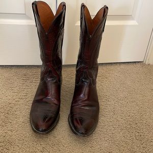 Vintage Lucchese boots size 11, bought in 1980, well kept, 4mm heel, calf skin